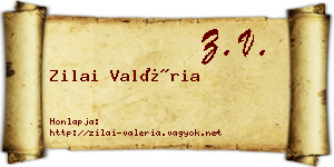 Zilai Valéria névjegykártya